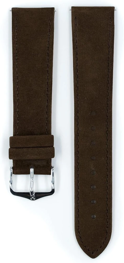 Hirsch unisex laikrodžio apyrankė, nubuko oda, modelis Osiris, 20 mm
