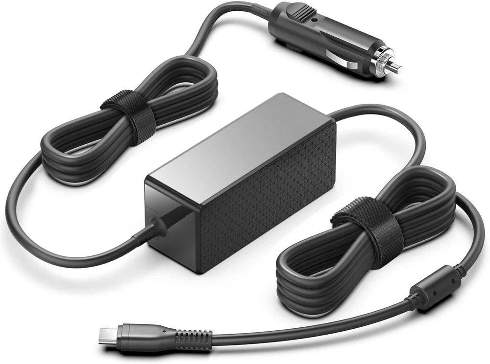 Hky 65w 12v-24v transporto priemonės Usb C maitinimo šaltinis 2.6 metrų ilgio Lenovo nešiojamojo kompiuterio įkrovimo laidas Usb C, skirtas Lenovo Thinkpad X1 Carbon T480 T480s T490 T490s T580 T14 X380 Yoga C740 720 730 910-13ikb Chromebook