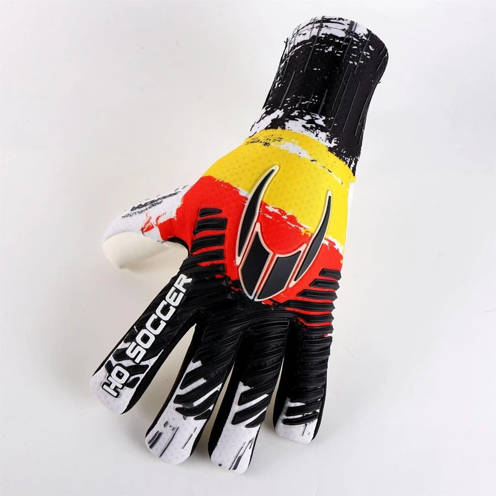 Ho Soccer Pro Evolution Squadra Negative Germany Unisex Adult vartininko pirštinės, raudona/geltona/juoda, dydis 7.5