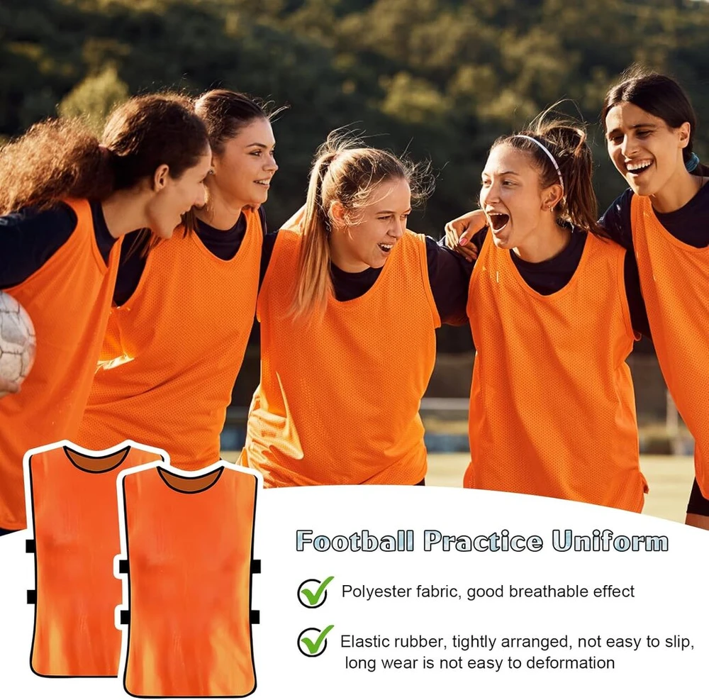 Hoaaigo 6 futbolo liemenių rinkinys, treniruočių marškinėliai krepšiniui, sportiniai tinkliniai marškinėliai, tinklinė liemenė treniruotėms, sportinė marškinėlių liemenė suaugusiems, treniruočių marškinėliai vyrams ir moterims