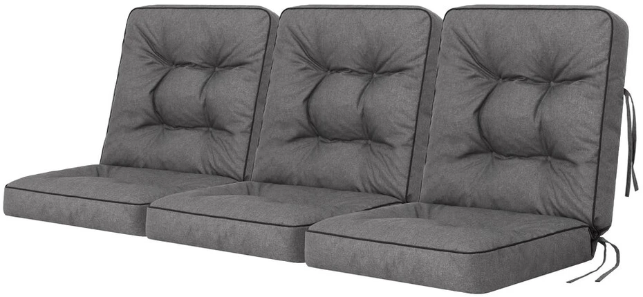 Hobbygarden Sūpynių pagalvėlė sodo suoliukui, 3 dalių komplektas, atspari vandeniui, anti-uv, 150 cm