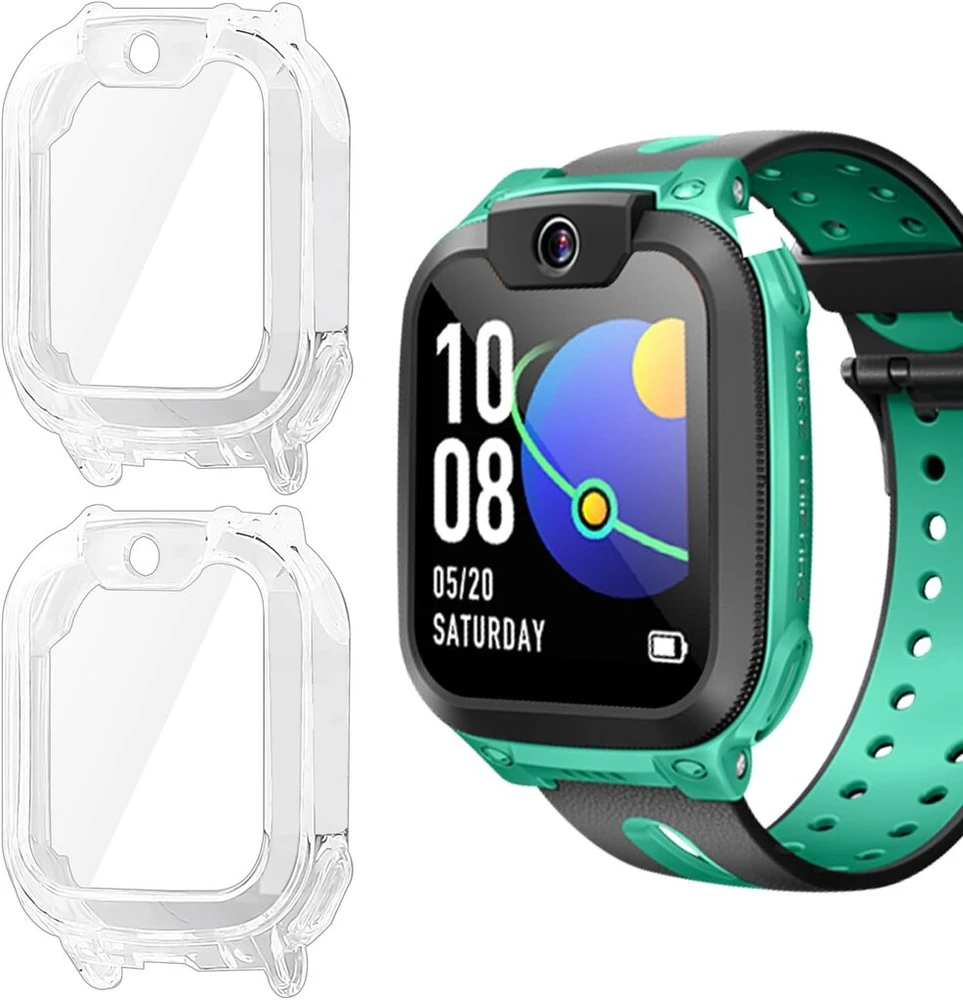 Holilo 2 dėklų rinkinys, skirtas imoo Watch Phone Z1, visapusiškai apsauginis dėklas, pilnai dengiantis apsauginis dėklas, itin plonas, atsparus įbrėžimams, apsauginis dėklas, skaidrus