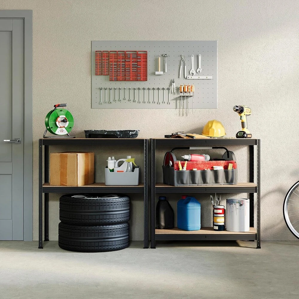 Home Discount 5 aukštų virtuvės lentyna, 875 kg, juoda