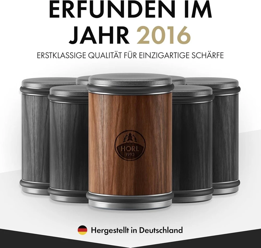 Horl 2 Walnut Roller Sander peilių galąstuvas - virtuvinių peilių galąstuvas itin aštriems ašmenims - peilių galąstuvas - paprastas peilių galandimo rinkinys - 15 ir 20 laipsnių kampui
