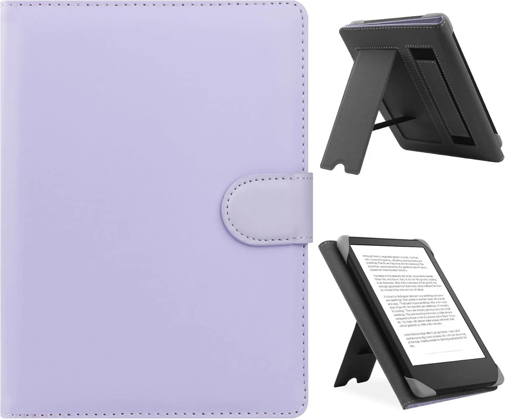 Hoyixi universalus dėklas 6.8 colių, 7 colių el. knygų skaityklėms, suderinamas su Kindle Paperwhite 2024-2019/kobo Clara Hd/kobo Clara 2e odinis stovas apsauginis dėklas 6-6.8 colių Pocketbook/tolino/sony