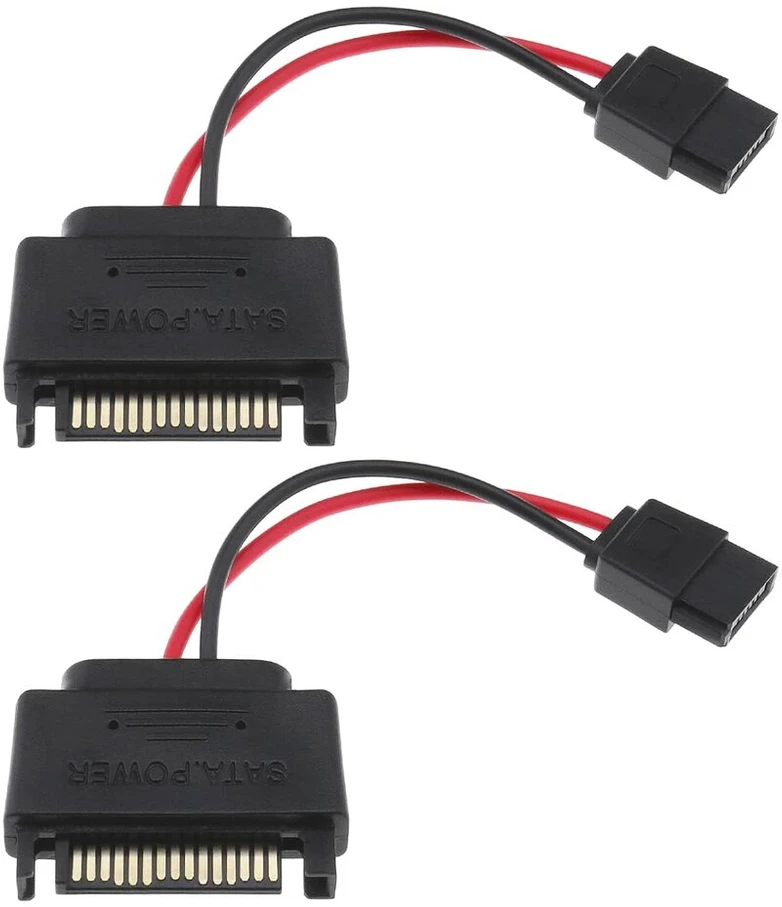 HP 2x Sata 15pin į 6pin Slimline adapterio kabelis kietiesiems diskams