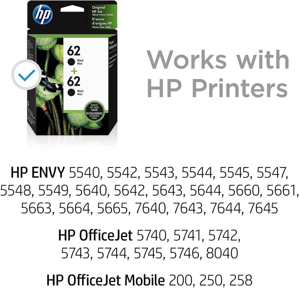 Hp 62 Juodas Rašalo Kasetė (t0 A52an)