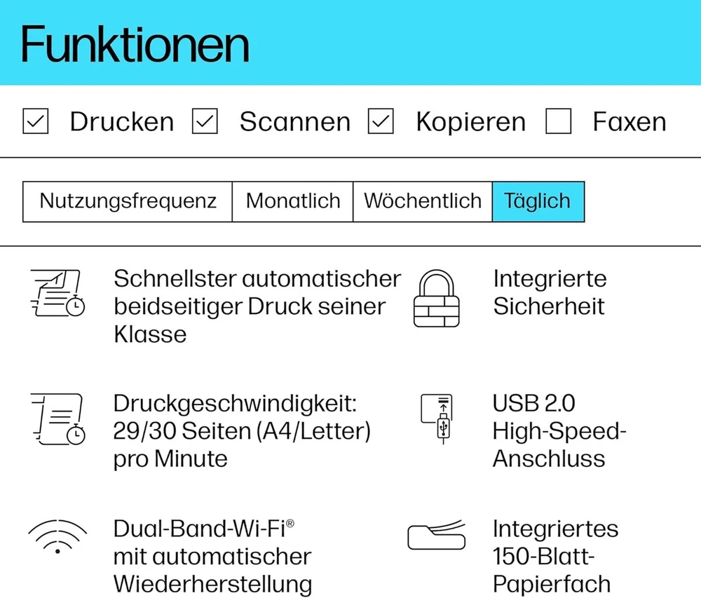 Hp Laserjet Mfp M234dw spausdintuvas: spausdina, skenuoja, kopijuoja, Wifi, Lan