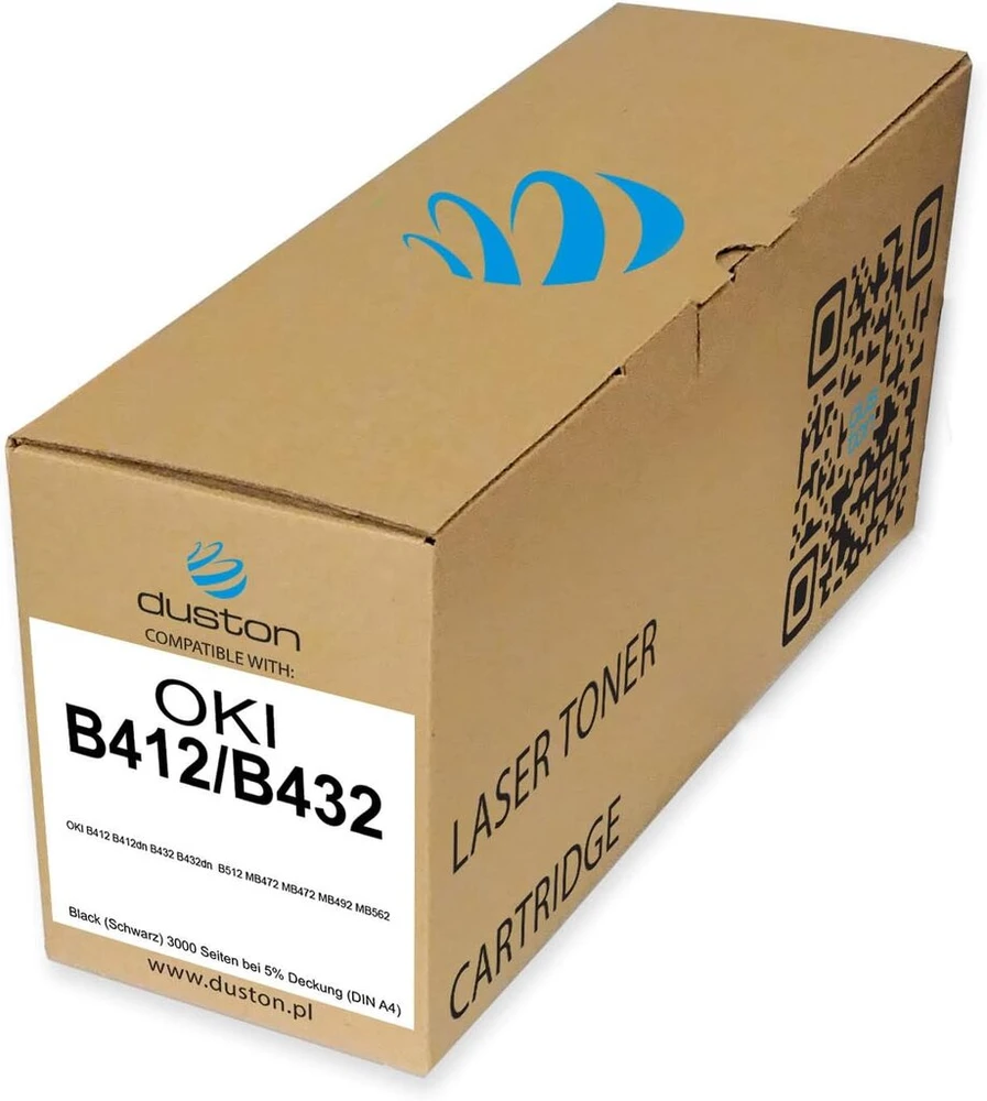 HP Suderinamas Oki B412/b432 toneris, juodas, 3000 psl.