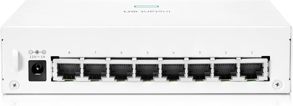 Hpe Networking Instant On Switch Series 1430 - nevaldomas 2 sluoksnio ethernet komutatorius su 8 prievadų gb | 8x 1g | be ventiliatoriaus | eu kabelis (r8r45a#abb)