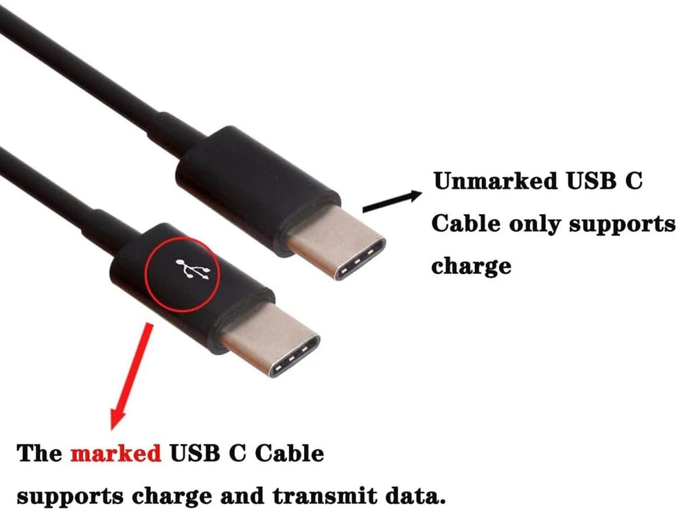 Huhanggod daugiafunkcis Usb C skirstytuvas, 3 viename Type C įkrovimo laidas, Usb C į 3 Usb C prievadus, Type C kištukas į 3 kištukus duomenų įkrovimo laidas mobiliesiems telefonams/android 1.5 m (2 Typec)