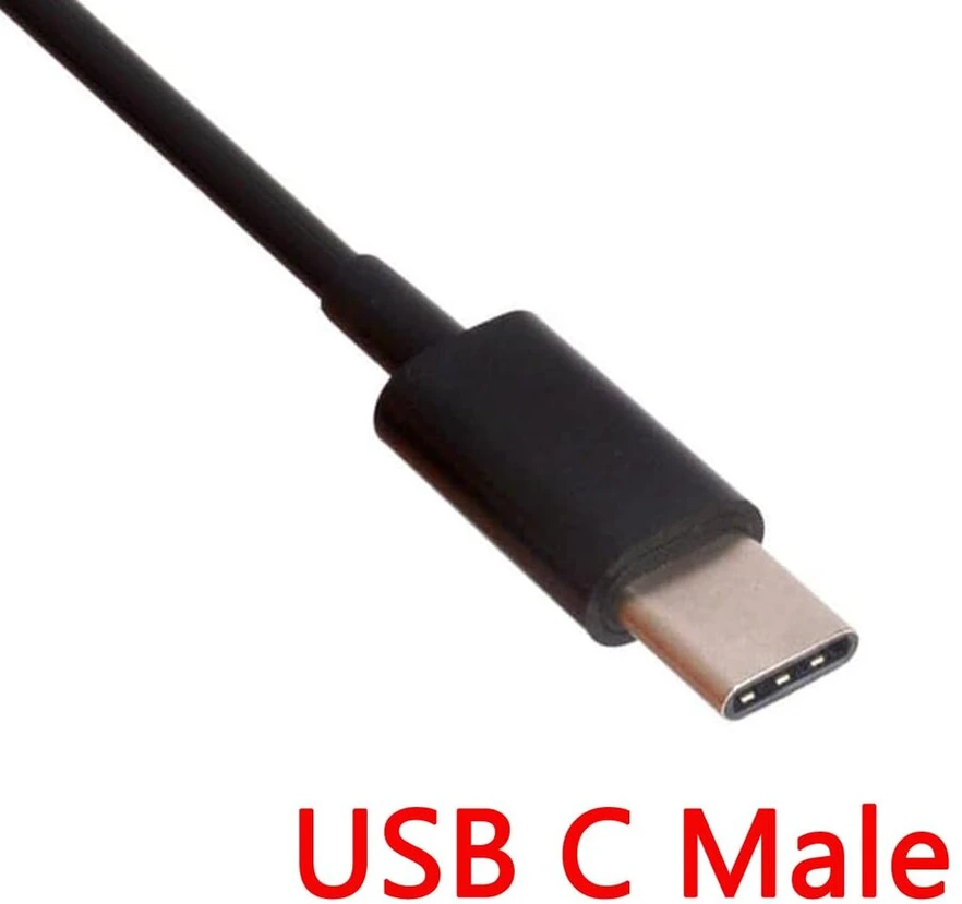 Huhanggod daugiafunkcis Usb C skirstytuvas, 3 viename Type C įkrovimo laidas, Usb C į 3 Usb C prievadus, Type C kištukas į 3 kištukus duomenų įkrovimo laidas mobiliesiems telefonams/android 1.5 m (2 Typec)