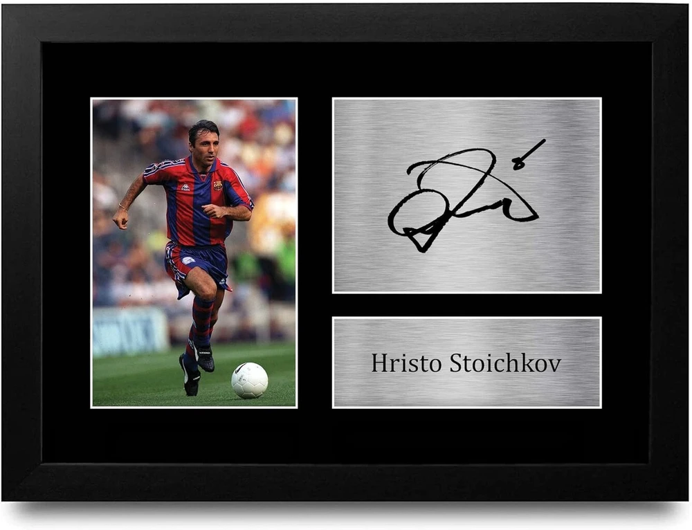Plakatas Hwc trading fr a4 hristo stoichkov barcelona dovanos su autografu gerbėjams ir fanams - a4 įrėmintas