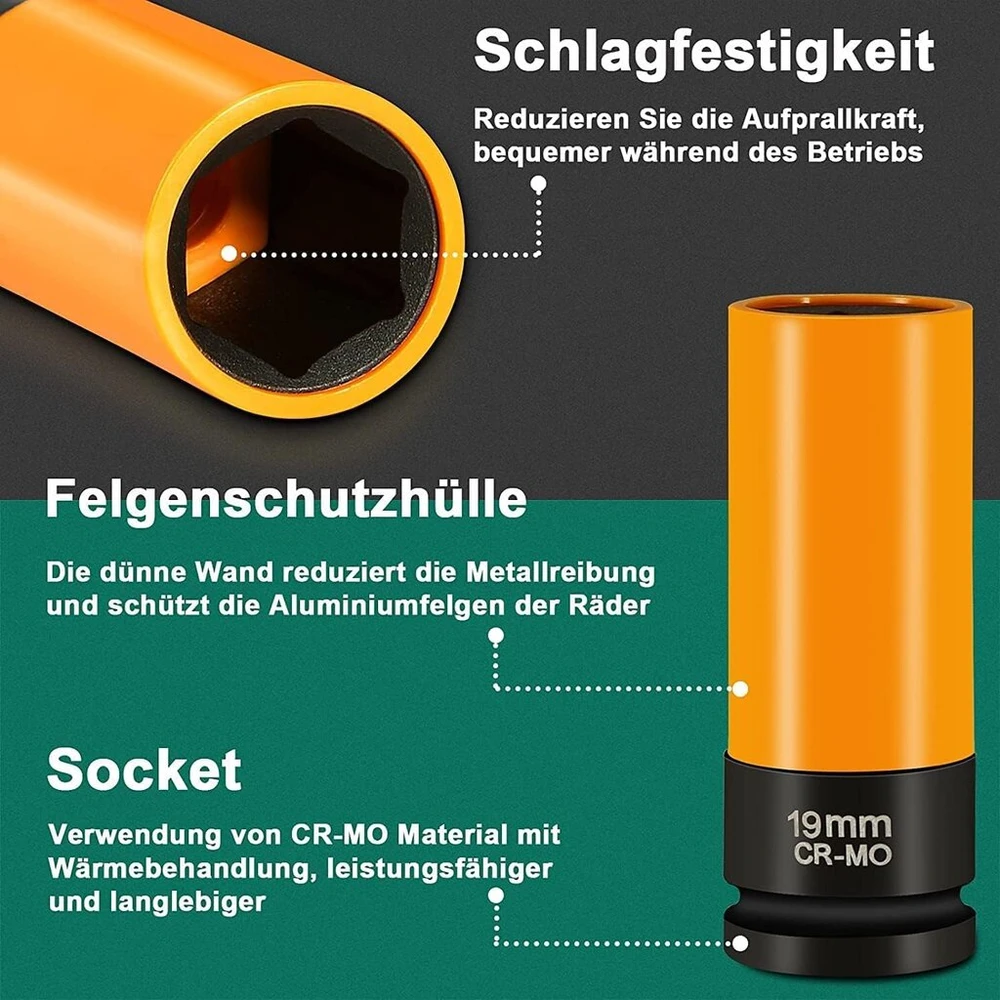 Hychika 350 N·m smūginis veržliasukis su 4.0 Ah 18 V akumuliatoriumi, 3000 Ipm smūgio dažniu, 3 vnt. galvutėmis 17/19/21 mm, adapteriu 10 mm griebtuvui ir dėže ratų varžtams