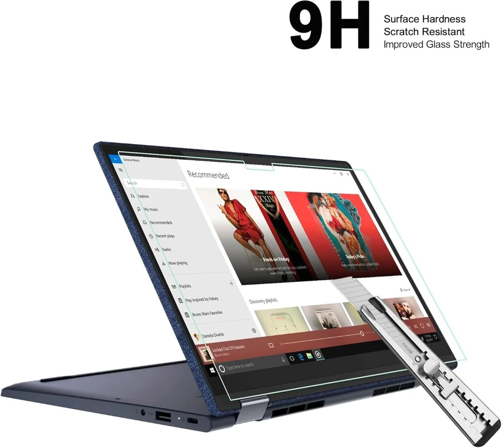Hygmocc Lenovo Chromebook Duet 5 13.3" ekrano apsauga, grūdinto stiklo ekrano apsauga, atspari įbrėžimams, be burbuliukų, didelės raiškos [2 vnt.]