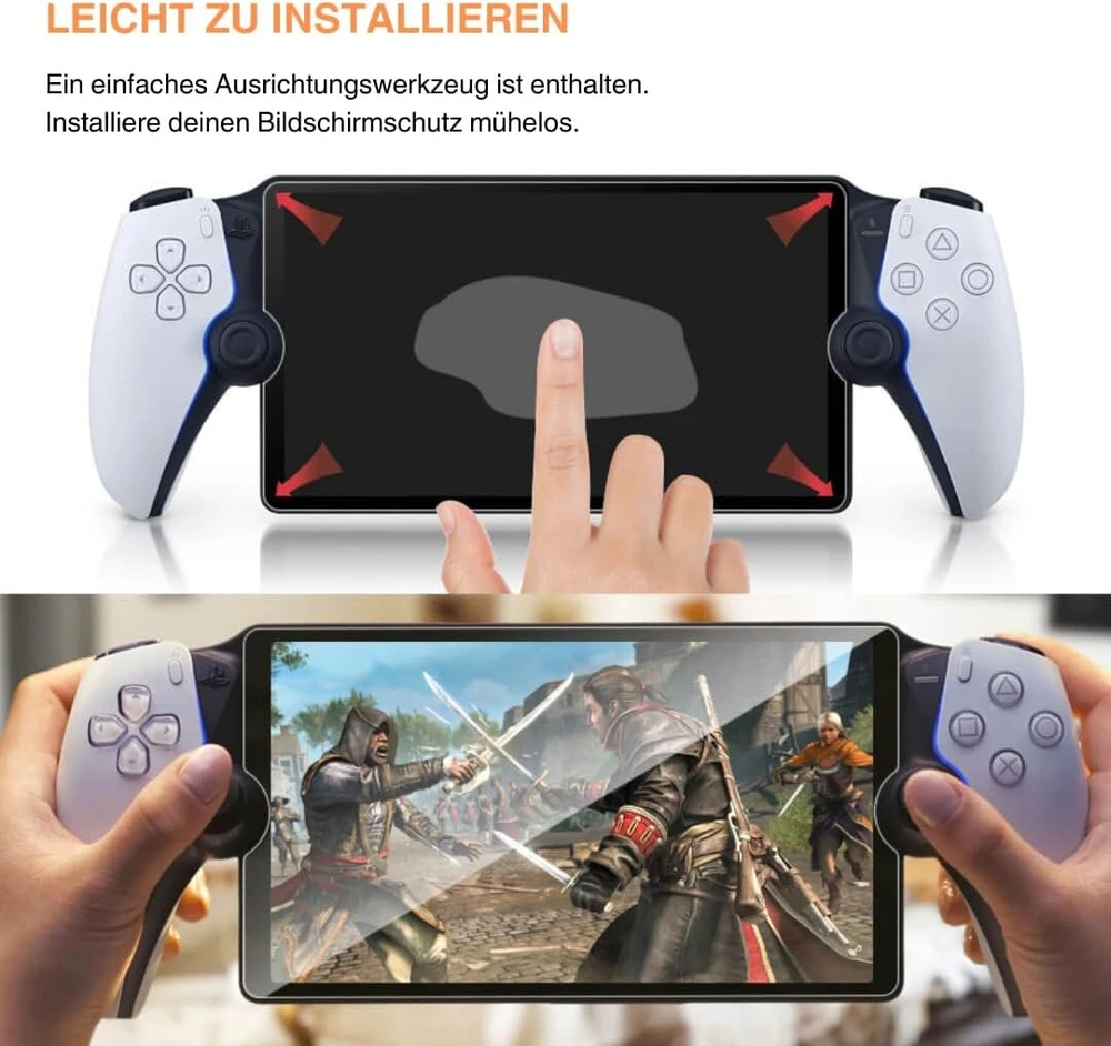 Hypexstore Premium 1x stiklas, suderinamas su Playstation Ps5 Portal ekrano apsaugos plėvele nuotolinio valdymo pultui, 9h kietumo apsauginis stiklas, skaidrus