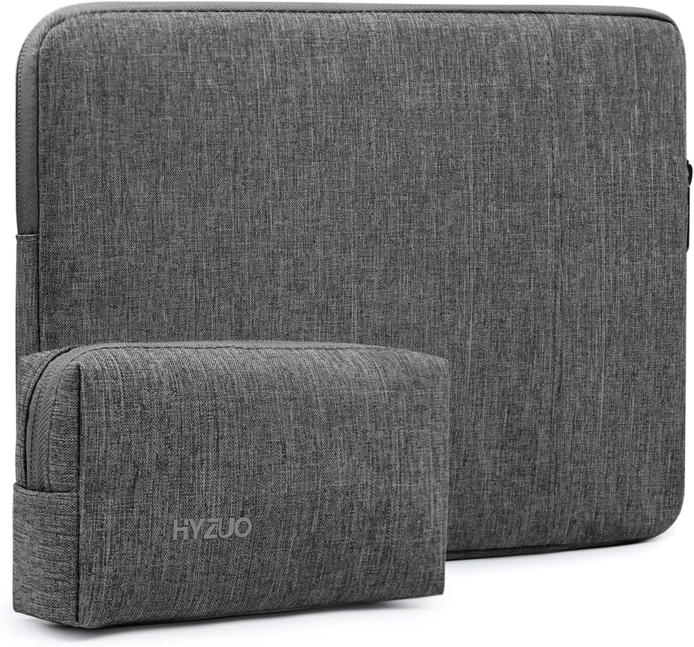 Hyzuo 15-16 colių nešiojamojo kompiuterio dėklas, suderinamas su Macbook Pro 16/dell Xps 15/surface Book 15/hp Envy X360 15/hp Spectre X360 15/acer Aspire 5 15.6/asus Vivobook 15/macbook Pro 15, tamsiai pilkas