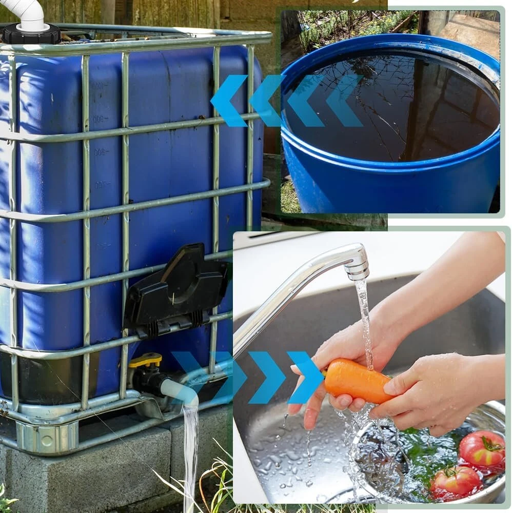 Ibc dangtelio filtras, nailoninis dangtelis su filtru, plaunamas, 163 mm, ibc filtro dangtelis su lanku, dn 75, 45° bako dangtelis, vandens filtras lietaus vandens talpyklai, statinės ibc konteineris