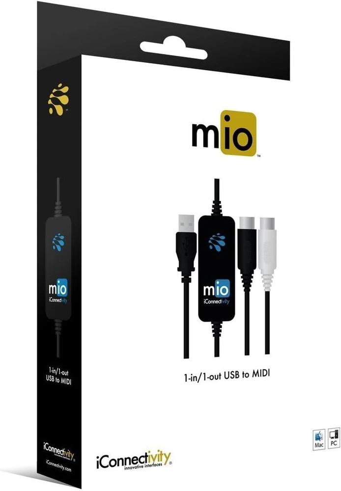 Iconnectivity mio 1-in-1-out usb midi sąsaja, skirta mac ir pc