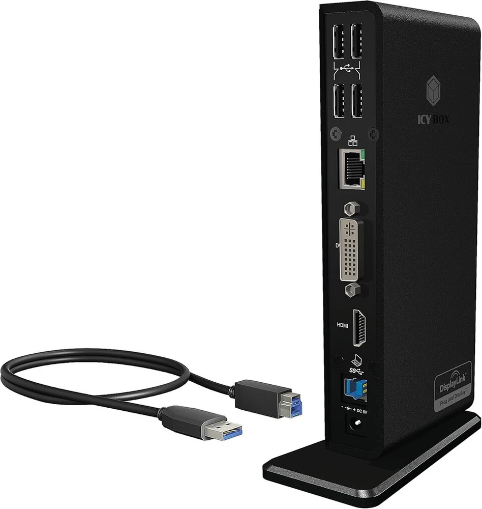 Icybox Ib-dk2241ac universali doko stotis nešiojamam Kompiuteriui/pc