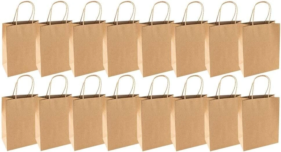 Ideen mit Herz Kraft popieriniai maišeliai su rankenomis, ypač tvirti: 170 g/m², maži dovanų maišeliai, popieriniai maišeliai, dovanų maišeliai vestuvėms, gimtadieniui (18 x 23 x 10 cm, 16 vnt.)