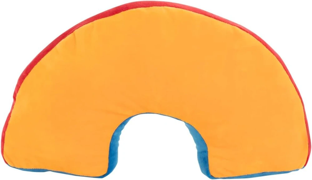 Idena 40257 Minkšta pagalvėlė Rainbow, dekoratyvinė minkšta pagalvėlė su rankomis ir veidu, minkštas žaislas kūdikiams ir vaikams, apie 47 cm, asorti dizainai