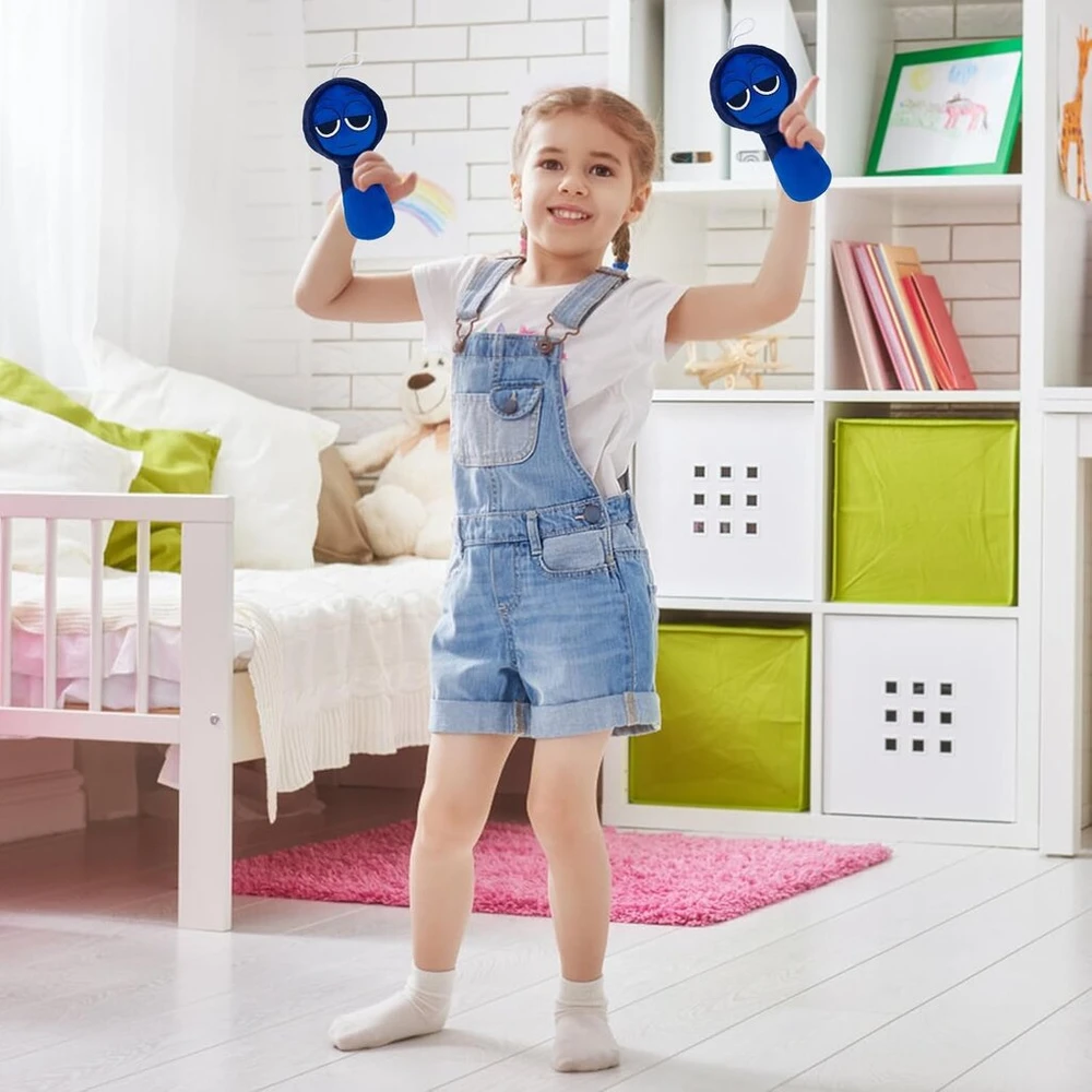 Įdomus Sprunki pliušinis žaislas Sprunki pliušinės figūrėlės lėlė minkštos Sprunki pliušinės figūrėlės Sprunki pliušinis žaislas berniukams mergaitėms vaikams gerbėjams gimtadienio dovana (tamsiai mėlyna)
