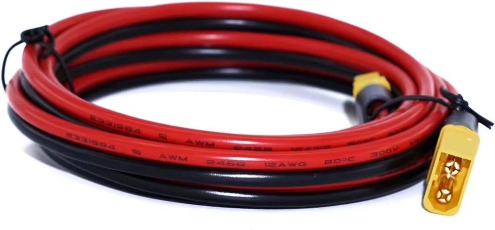 Ihaospace Xt60 ilginamasis laidas 1.8 m 72 coliai - 12awg Xt60 laido ilginamasis kabelis nuo vyriško iki moteriško, įkrovimo laidas, suderinamas su Ecoflow Powerstation saulės baterija 1.83 m