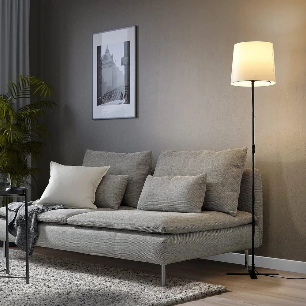 Ikea Barlast grindų šviestuvas, juodas/baltas, 150 cm