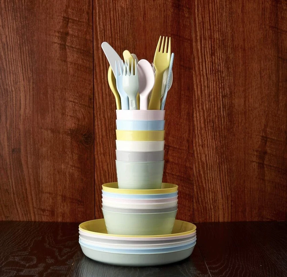Ikea Kalas rinkinys, 6 asorti pastelinių spalvų lėkštės, be Bpa
