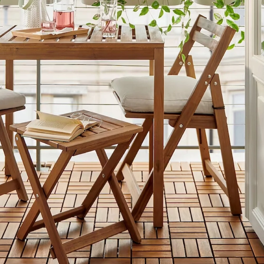 Ikea nammaro | sulankstoma sodo kėdė | šviesiai rudas beicas