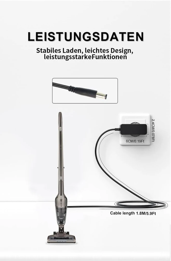 Įkroviklis Grundig Vch 9632, 9832, 9932 dulkių siurbliams