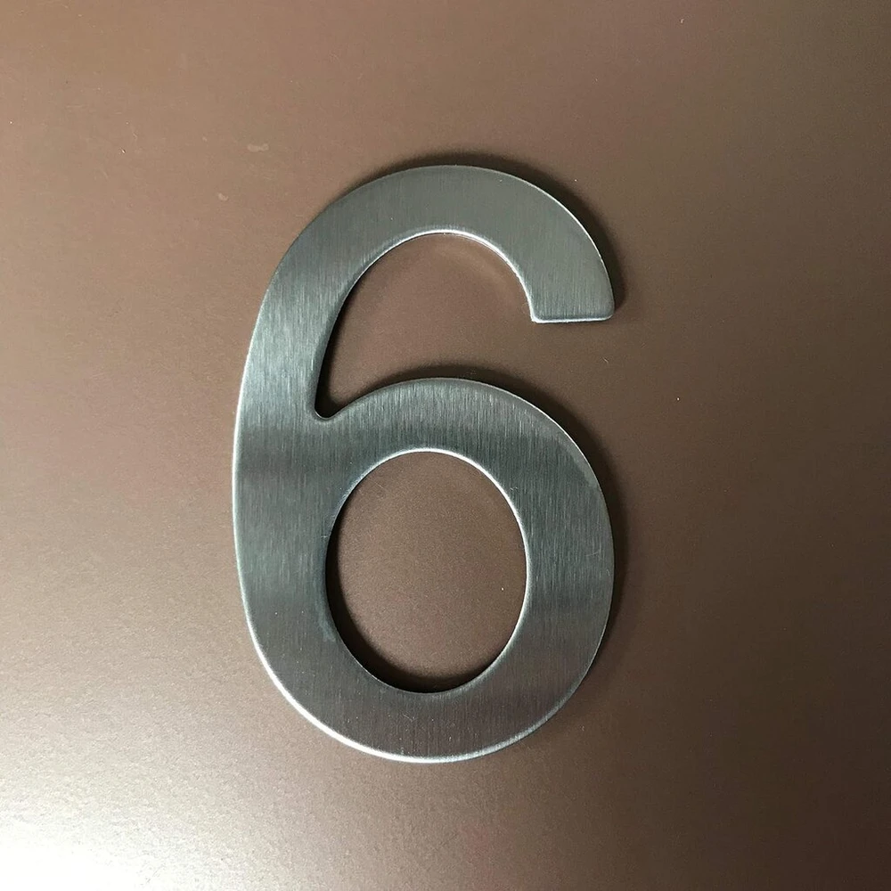 Imaggge.com šlifuoto nerūdijančio plieno lipnus namo numeris, 3 colių aukščio
