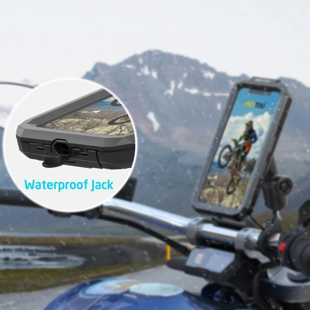 Imestou Vandeniui Atsparus Motociklo Telefono Laikiklis, 360° Sukamas