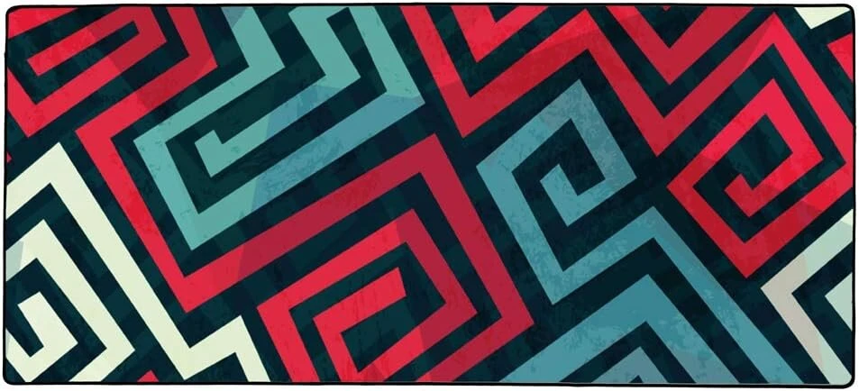Immersion Maze Pattern 2009891 žaidimų kilimėlis, stalo kilimėlis, universalus kilimėlis, 90 x 40 cm, juodas