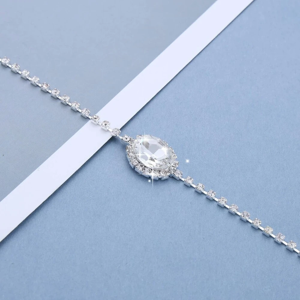 Inateannal boho krištolinė vestuvinė apyrankė su kubiniu cirkoniu, teniso apyrankė, auksinė grandinėlės apyrankė su kalnų krištolu, žėrinti nuotakos apyrankė, papuošalai moterims