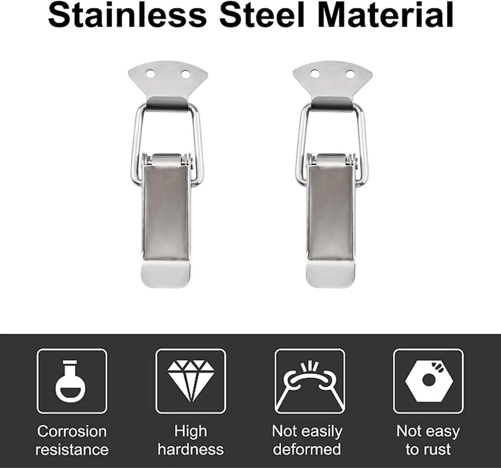 Increway nerūdijančio plieno atlenkiamų skląsčių rinkinys, spyruoklinė įrankių dėžė, bagažo lagaminas, metalinis, 110x35 mm, 4 vnt.
