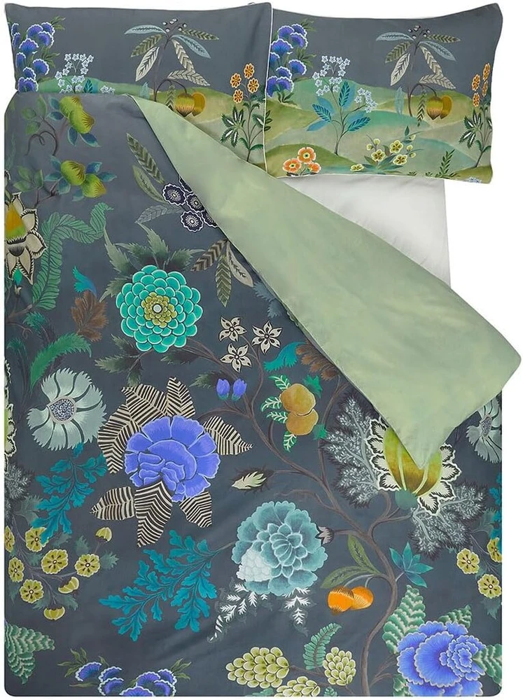 Patalynės komplektas Indigo Brocade antklodės užvalkalas 260 x 240 cm Designers Guild