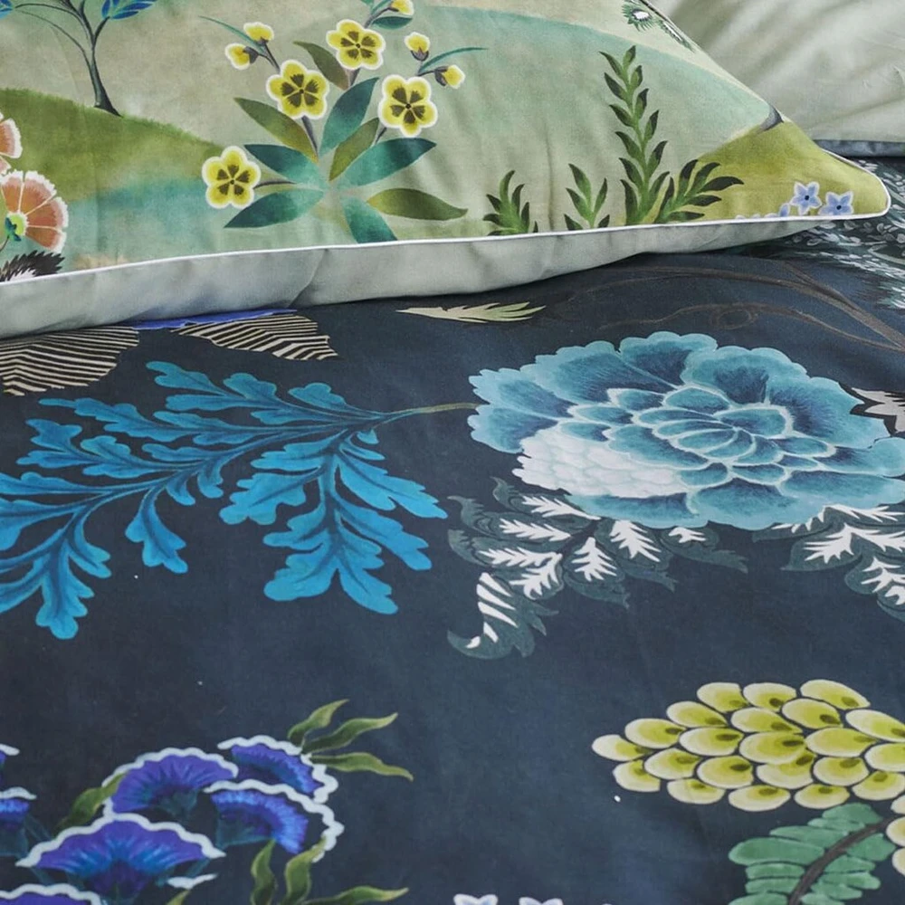 Patalynės komplektas Indigo Brocade antklodės užvalkalas 260 x 240 cm Designers Guild