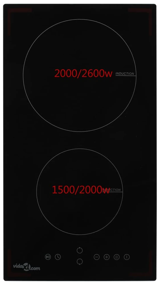 Viryklė Indukcinė kaitlentė su 2 kaitvietėmis, stiklas, 3500W