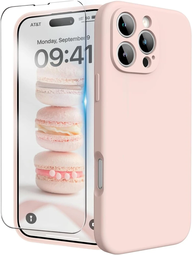 Ingido dėklas, skirtas iphone 16 pro max, skysto silikono dėklas su patobulinta kameros apsauga, mobiliojo telefono dėklas, atsparus įbrėžimams, smūgiams atsparus apsauginis dėklas su minkštu mikropluošto pamušalu, skirtas iphone 16 pro max, lime pink