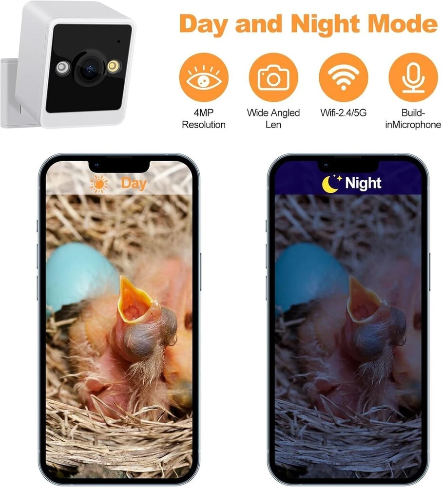 Inkilo dėžutė su kamera 1080p hd smart indoor hanging bird house wi-fi laukiniams sodo paukščiams