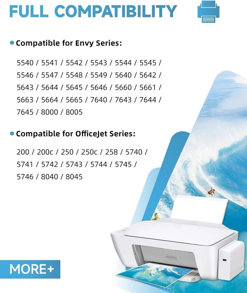 Inkyeah 62xl Juoda Rašalo Kasetė, 750 Psl. Suderinama su Hp Officejet/envy
