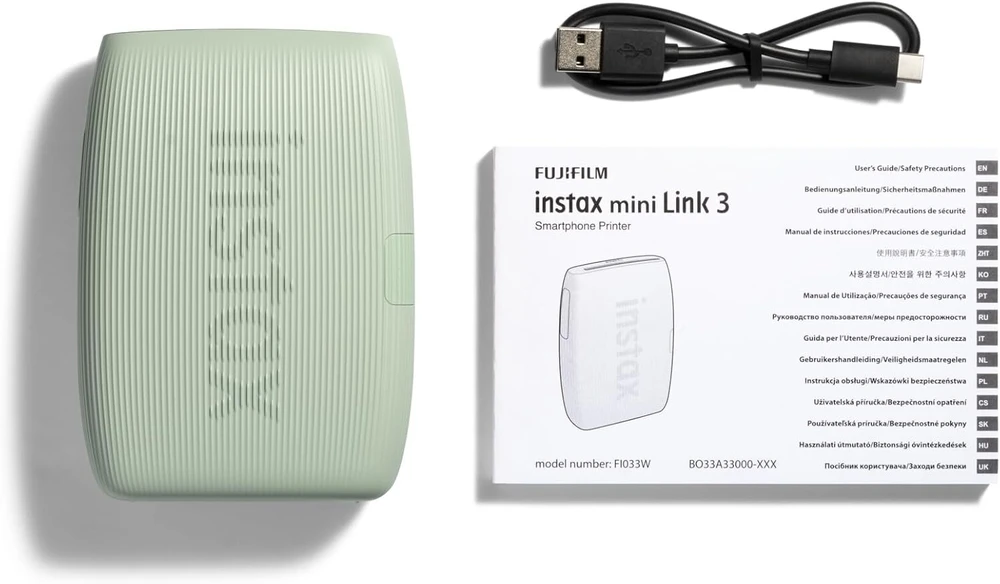 Instax Mini Link 3 išmanusis nuotraukų spausdintuvas, Sage Žalias