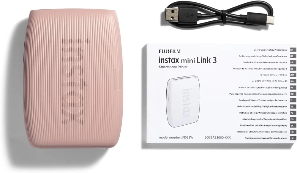 Instax mini Link 3 Nešiojamas Spausdintuvas, Rožinis