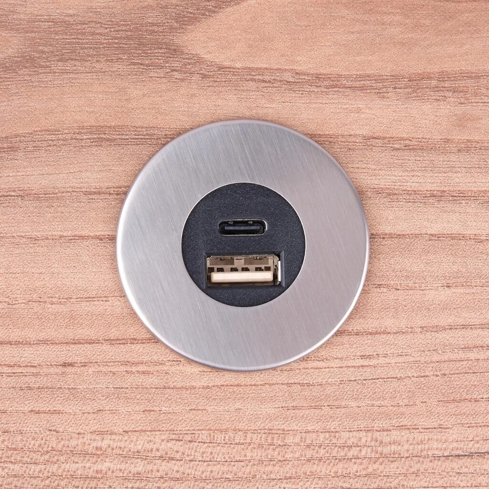 Integruotas Usb 2.0 ir Usb-c įkrovimo centras, nerūdijančio plieno