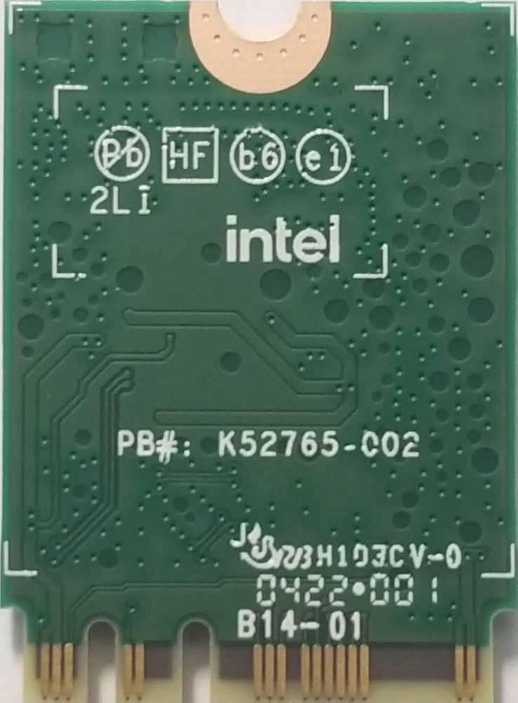 Intel Ax210 Ieee 802.11ax Bluetooth 5.3 tri band wi-fi/bluetooth combo adapteris