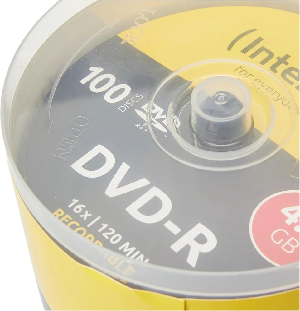 Vinilinė plokštelė Intenso Dvd-r 16x greitis 4.7gb (100 vnt. Dvd diskų)