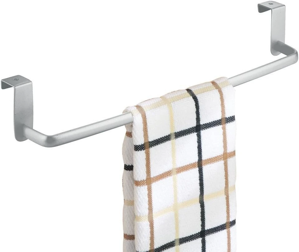 Interdesign Axis pakabinamas virtuvinis rankšluosčių laikiklis, sidabrinis, 35 cm