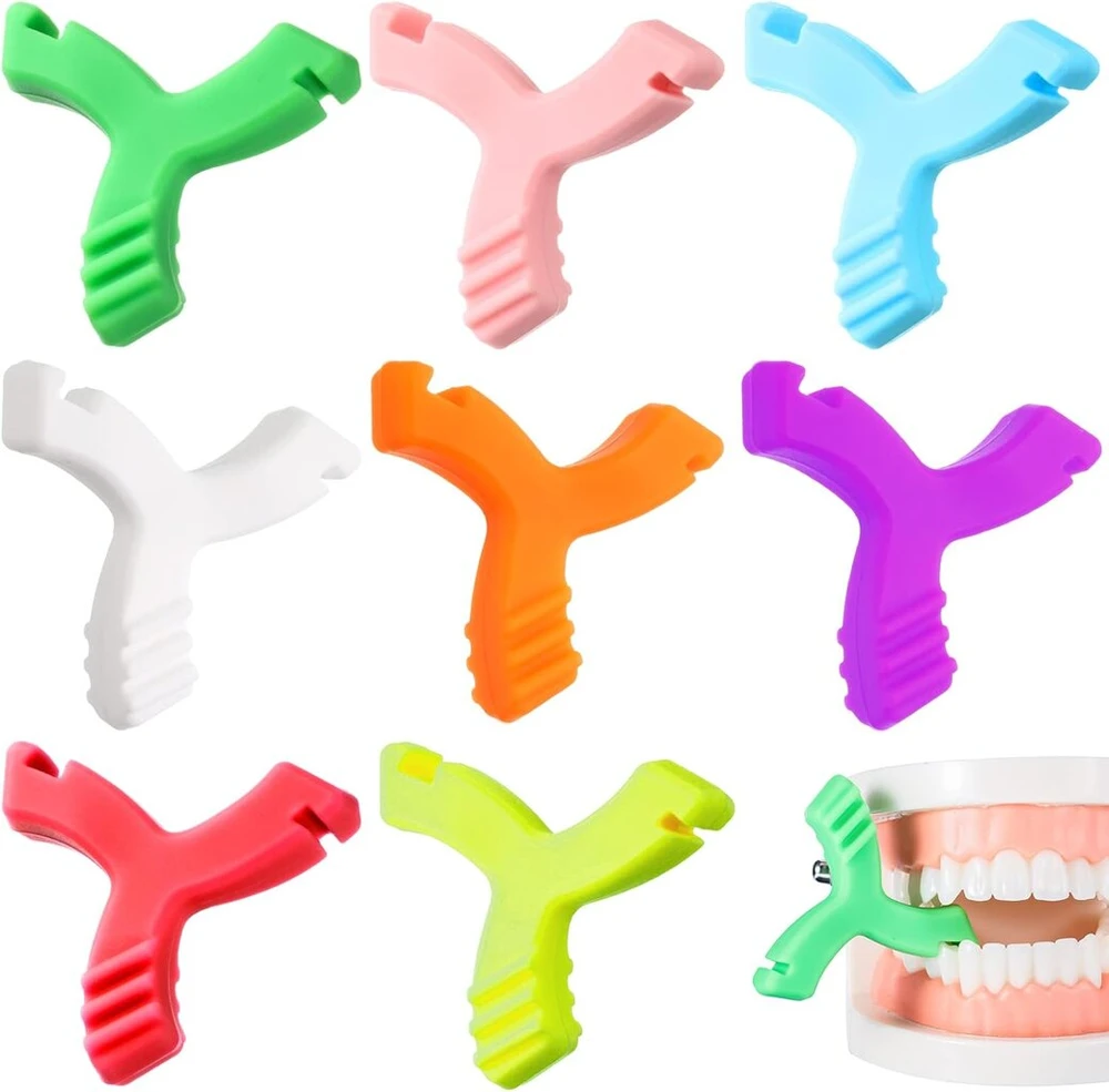 Dantų šepetėlis Invisalign Denti aparatas, spalvoti aligner chewies - dantų tiesinimo plokštelės lengvam montavimui ir priežiūrai